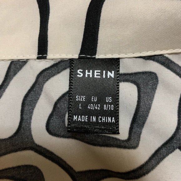 SHEIN cropped black/white jacket, size L - Picture 2 of 5